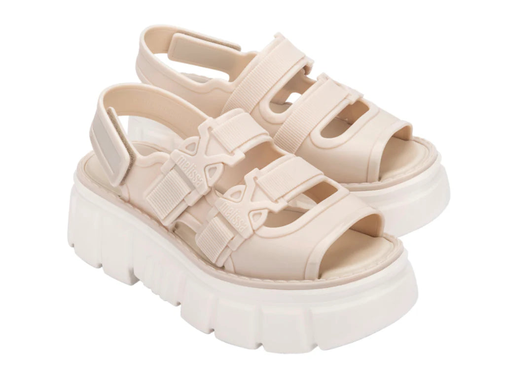 MELISSA REBEL SANDAL AD – BEIGE/WHITE