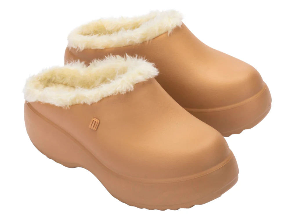 MELISSA FREE CLOG FLUFFY PLATFORM AD – DARK BEIGE