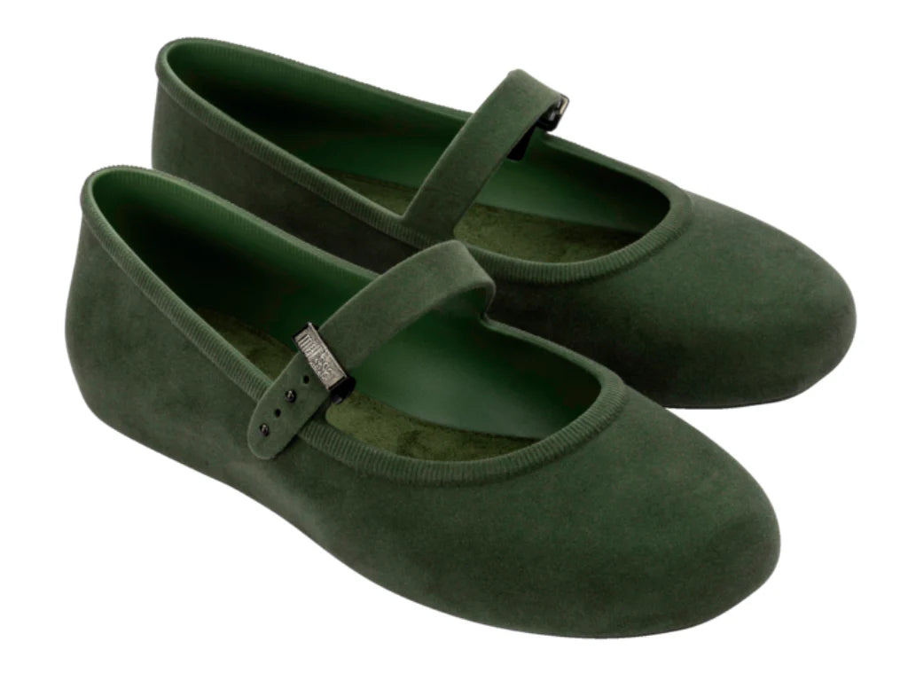 MELISSA SOFT BALLERINA VELVET AD – GREEN