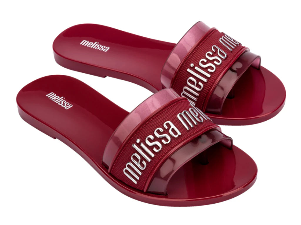 MELISSA M LOVER SLIDE II AD – RED/SILVER