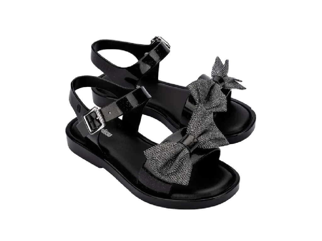 MINI MELISSA MAR SANDAL SWEET INF – GLITTER BLACK